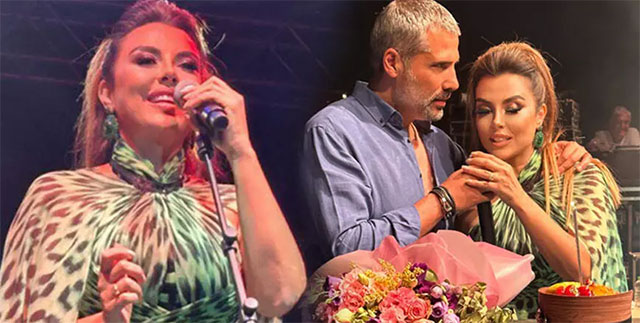 Aslı Hünel... EŞİNİN  DOĞUM GÜNÜNÜ SAHNEDE KUTLADILAR!