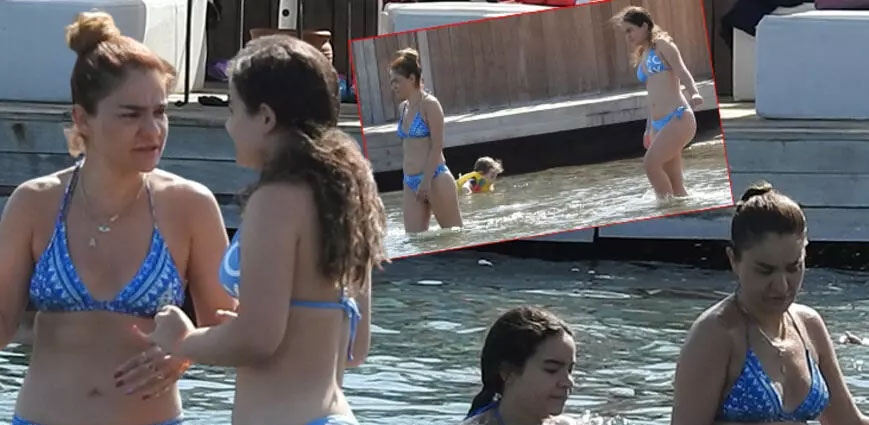 Derya Bedavacı... KIZIYLA DENİZ KEYFİ!