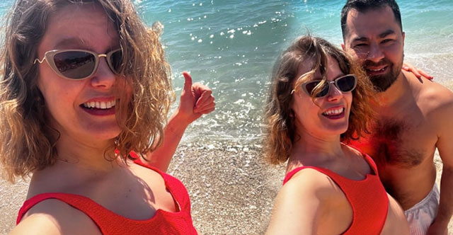 Burcu Biricik... 'DENİZ SEZONUNU DAYIMIZLA AÇTIK!'