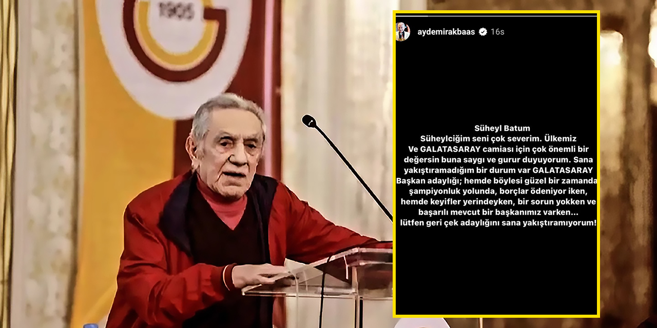 Aydemir Akbaş… "LÜTFEN ADAYLIĞINI GERİ ÇEK, SANA YAKIŞTIRAMIYORUM"!..