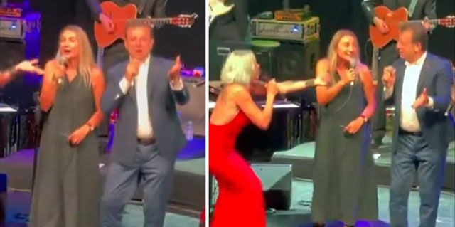 Ekrem - Dilek İmamoğlu... SAHNEDE "AŞKIN BAHARDI" ŞARKISINA EŞLİK ETTİLER!