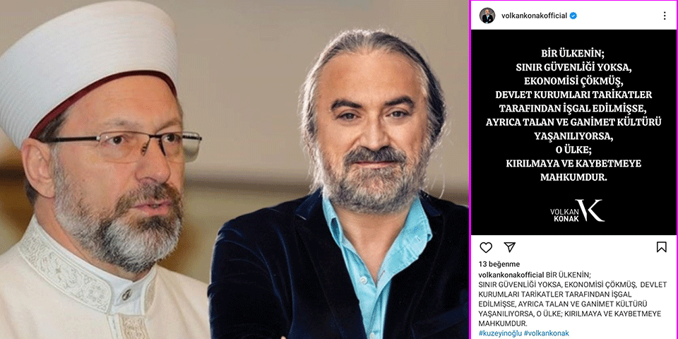 Volkan Konak… TARİKAT ÇIKIŞI!
