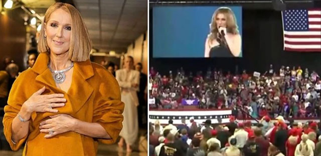 Celine Dion... ŞARKISININ SEÇİM MİTİNGİNDE İZİNSİZ KULLANILMASINA TEPKİ!
