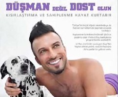 Tarkan... HAYVAN HAKLARI (PETA) İÇİN SOYUNDU...