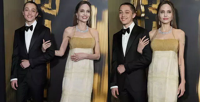Angelia Jolie... YAKIŞIKLI OĞLUNU KOLUNA TAKTI, KIRMIZI HALİYA ÇIKTI!