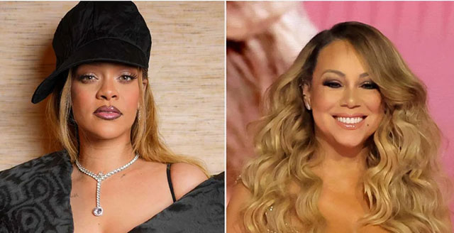 Rihannna - Mariah Carey... BİRİ GÖĞSÜNÜ AÇTI, ÖTEKİ İMZASINI ATTI!