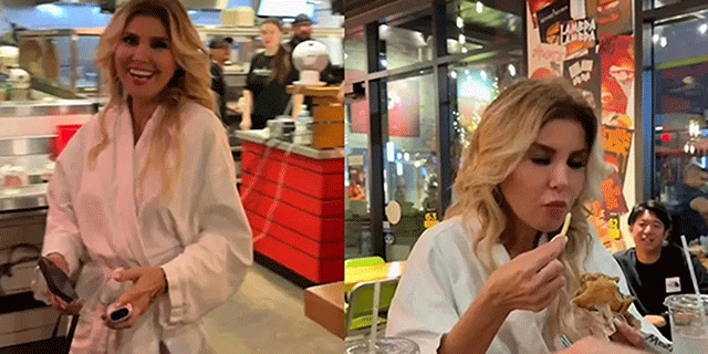 Gülben Ergen... KONSER SONRASI BORNOZUYLA HAMBURGERCİYE KOŞTU!