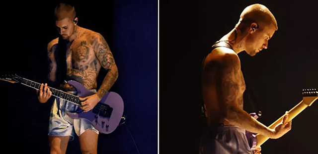 Justin Bieber... ÖDÜL TÖRENİNDE ŞORT VE ÇORAPLA SAHNEDE!