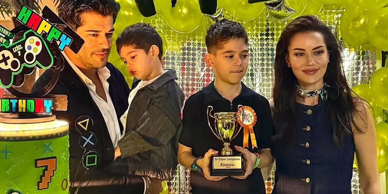 Burak Özçivit-Fahriye Evcen... OĞULLARI KARAN'IN DOĞUM GÜNÜNÜ KUTLADILAR